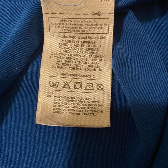 Adidas Blue and White Camo Sleeve Tee - Picture 4 of 4